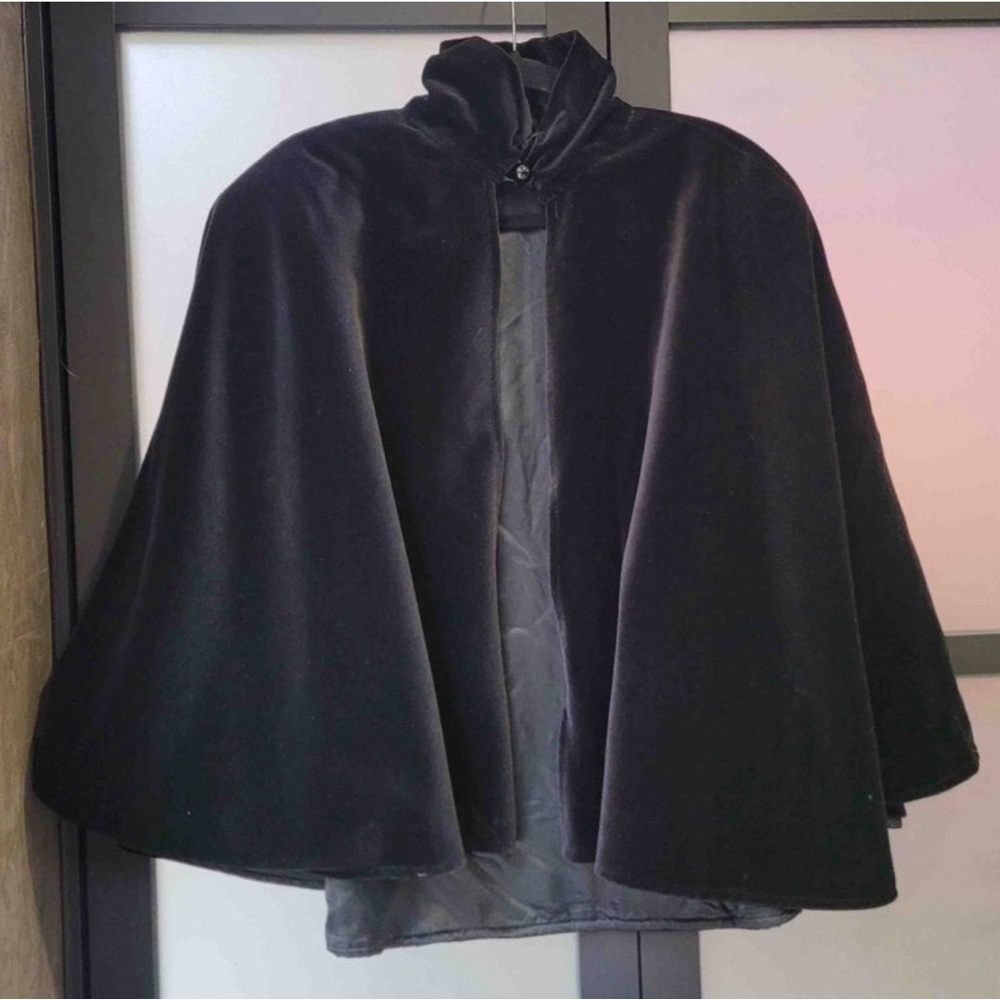 Elegant Black Velvet Cape